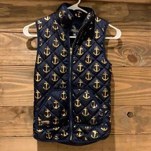 Simply Southern Vest Nautical Anchor Youth Large